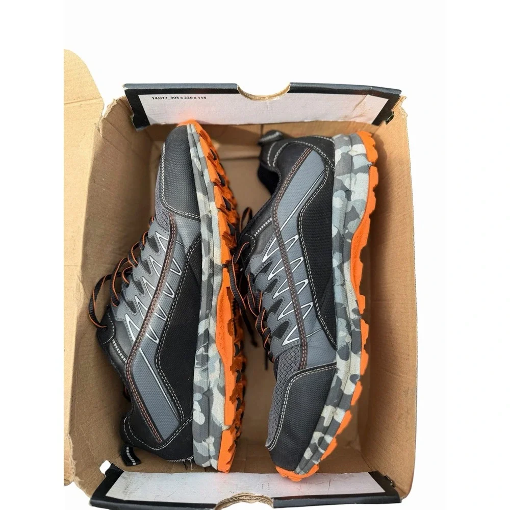 Fila AT Peake 22 Mens Trail Running Shoes Black Grey Orange Camo Size 11